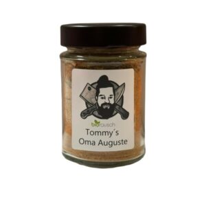 Ein Fläschchen vom Gewürz Oma Auguste