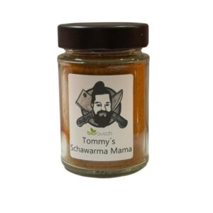Ein Fläschchen vom Gewürz Schawarma Mama